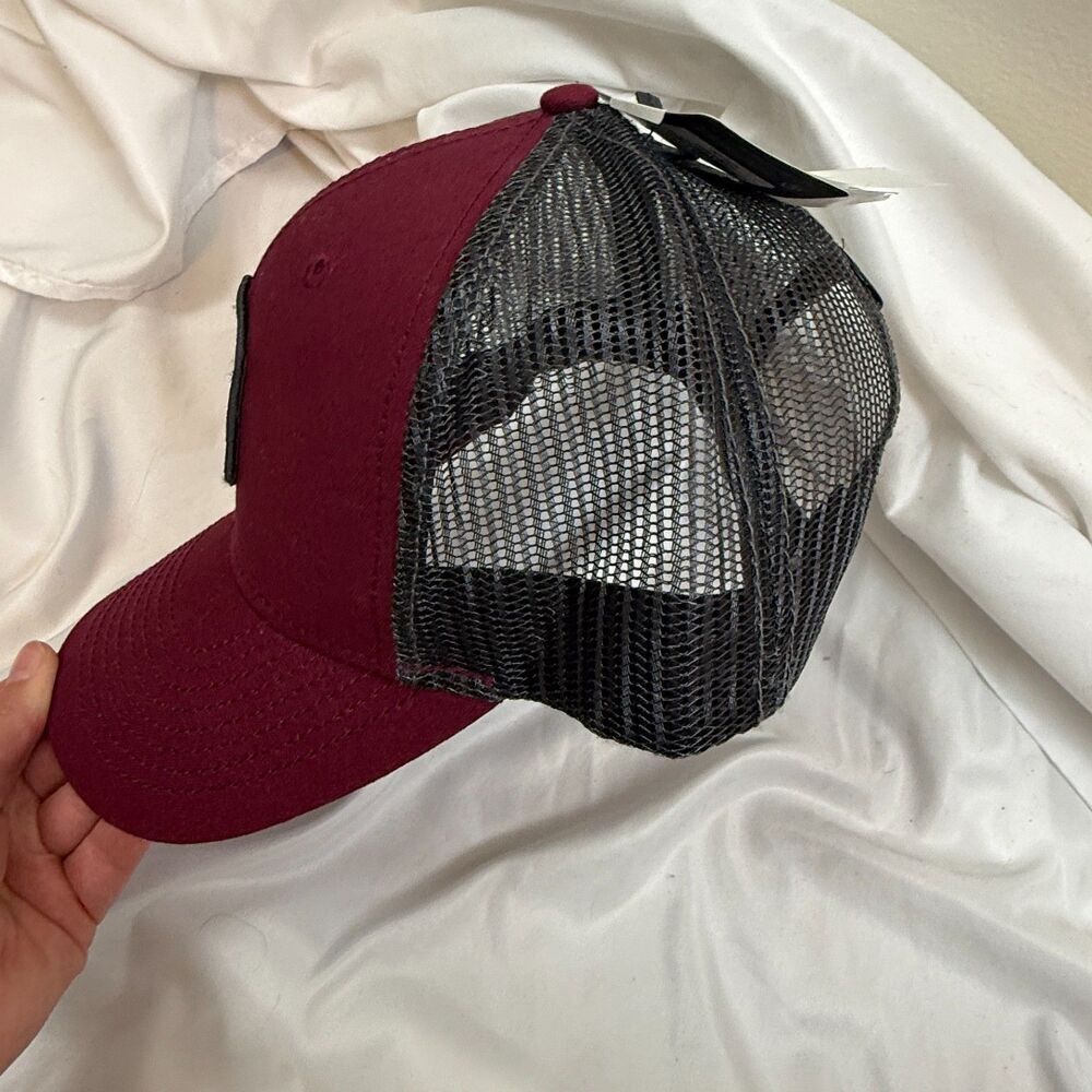 Alpine Design Men's AD M Patch Trucker Maroon Outdoor Hiking Gorpcore Camp - Picture 3 of 8